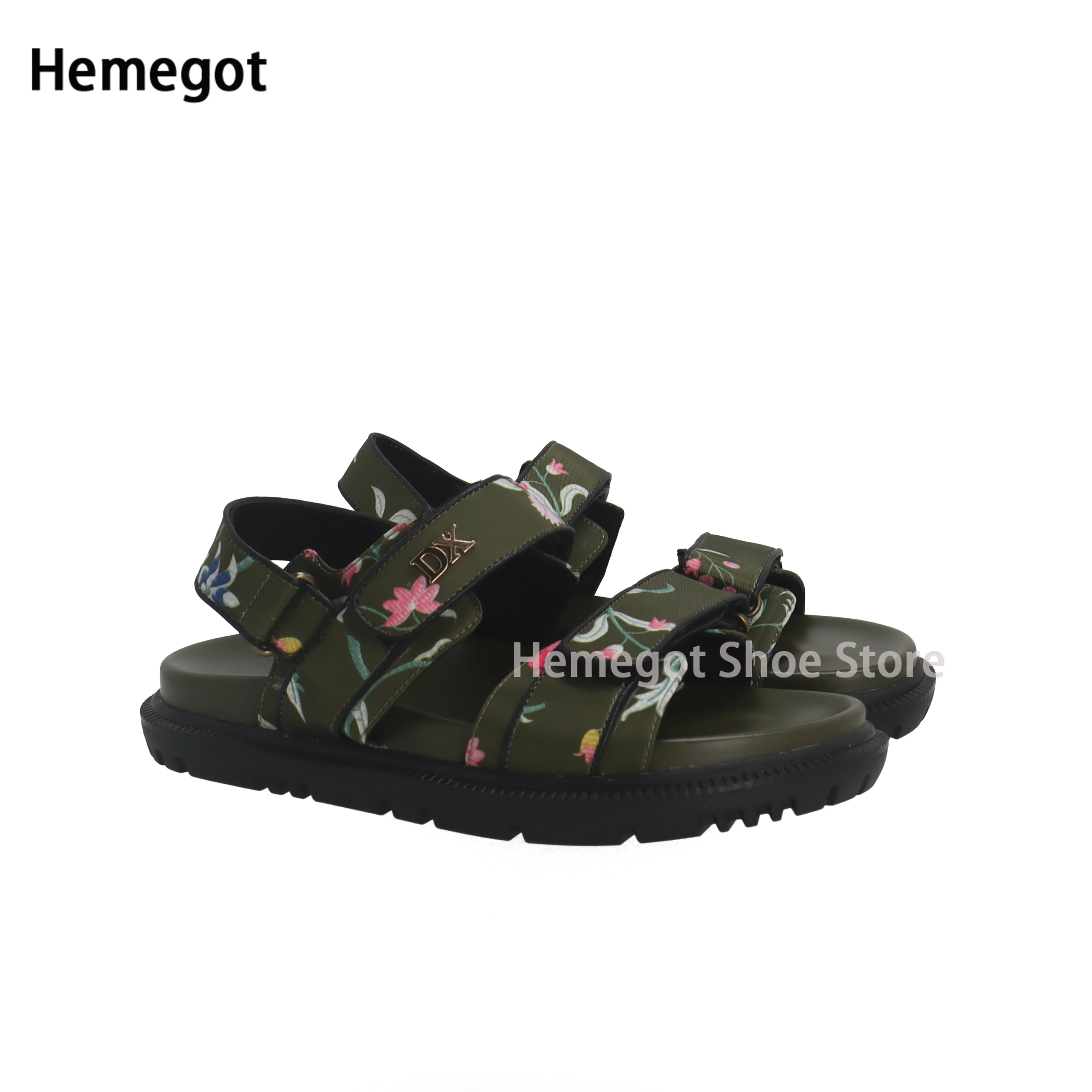 

Multicolor Floral Embroidered Sandals Summer Flats for Women Technical Fabric Leather Handmade Flats Sandals Casual Shoes