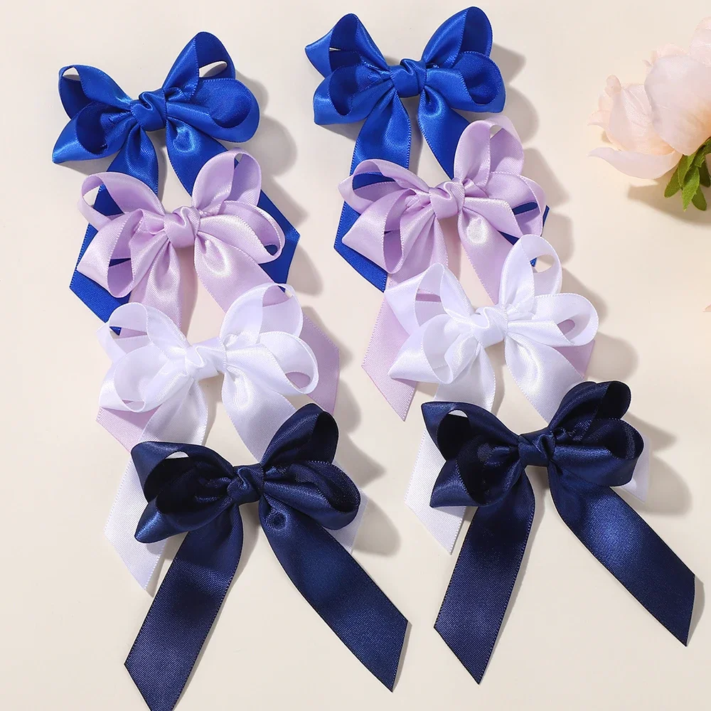 BABY BOWS 2 Stück Cheer Up Haarspangen mit Schleife für Mädchen, einfarbig, Schleifen, Haarnadeln, Haarklammer, Kinder-Boutique-Haar-Accessoires