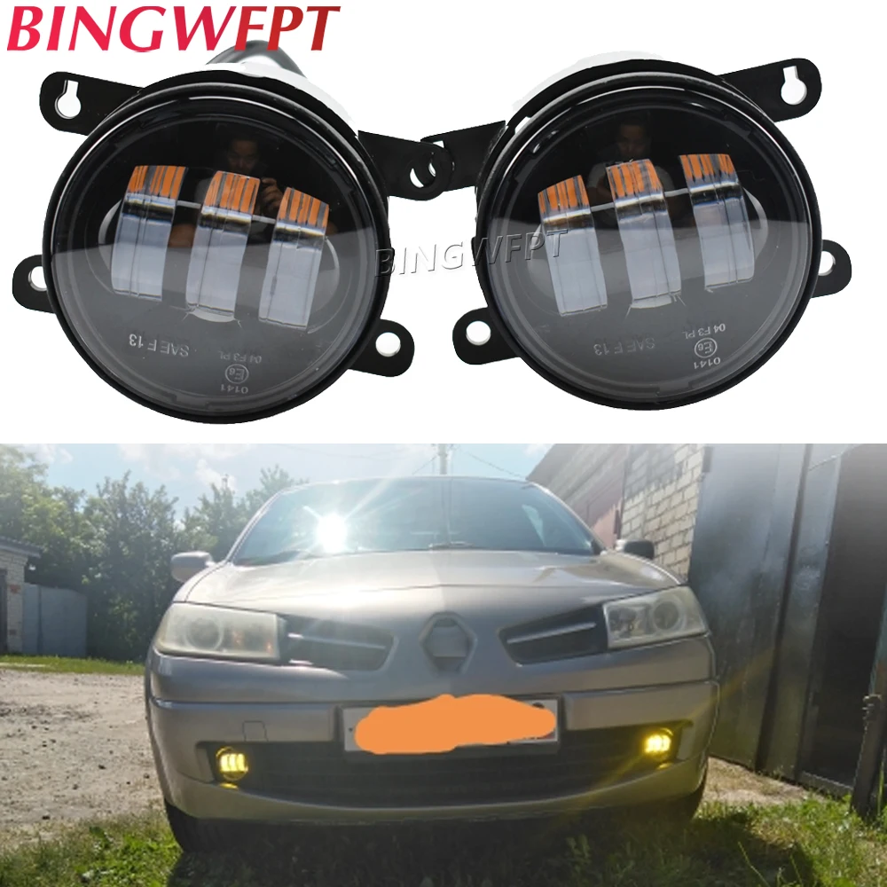 2 Pz/Lotto 90Mm Fendinebbia Auto Led Fendinebbia 12V Per Renault Duster Logan Koleos Clio Iv Megane 2/3 Talismano Grand Scenic Sandero