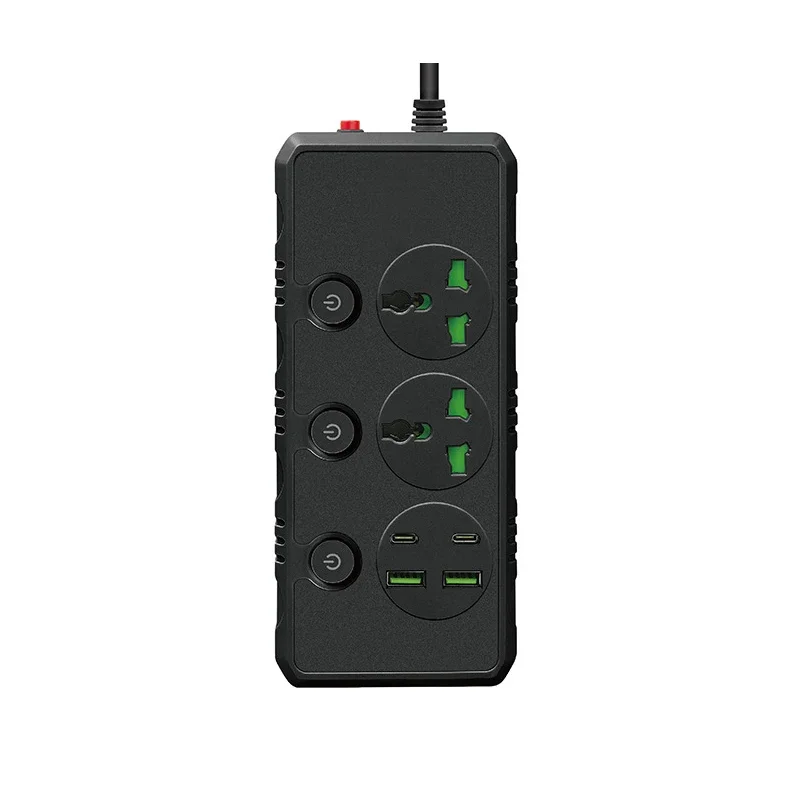 Universal Power Strip with USB-C Ports & Surge Protection, 1.9M Extension Cord