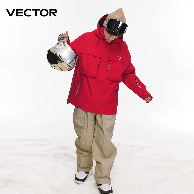 

VECTOR 3L Ski Suit Set Women Man Winter Jackets and Pants Warm Waterproof Professional Jackets Pants Outdoor Ski Bike 2023