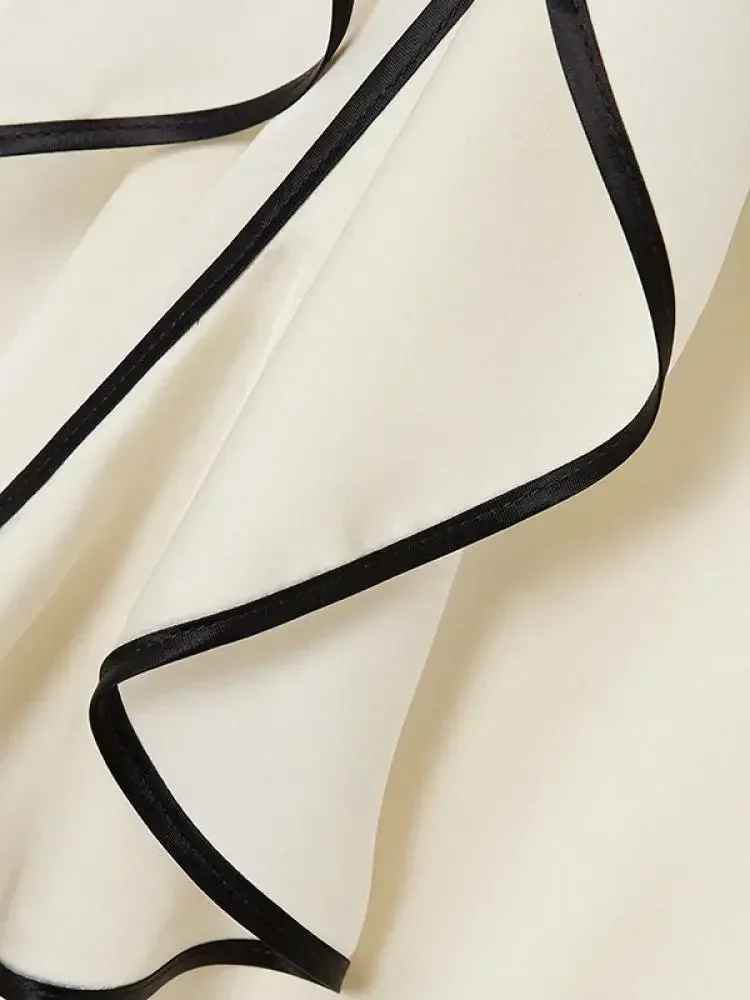 UOOZEE Elegant Party Evening Dresses 2025 Women Summer Fashion Flower Printed Ruffled Sleeves Falbala Wedding Banquet Dress - 4