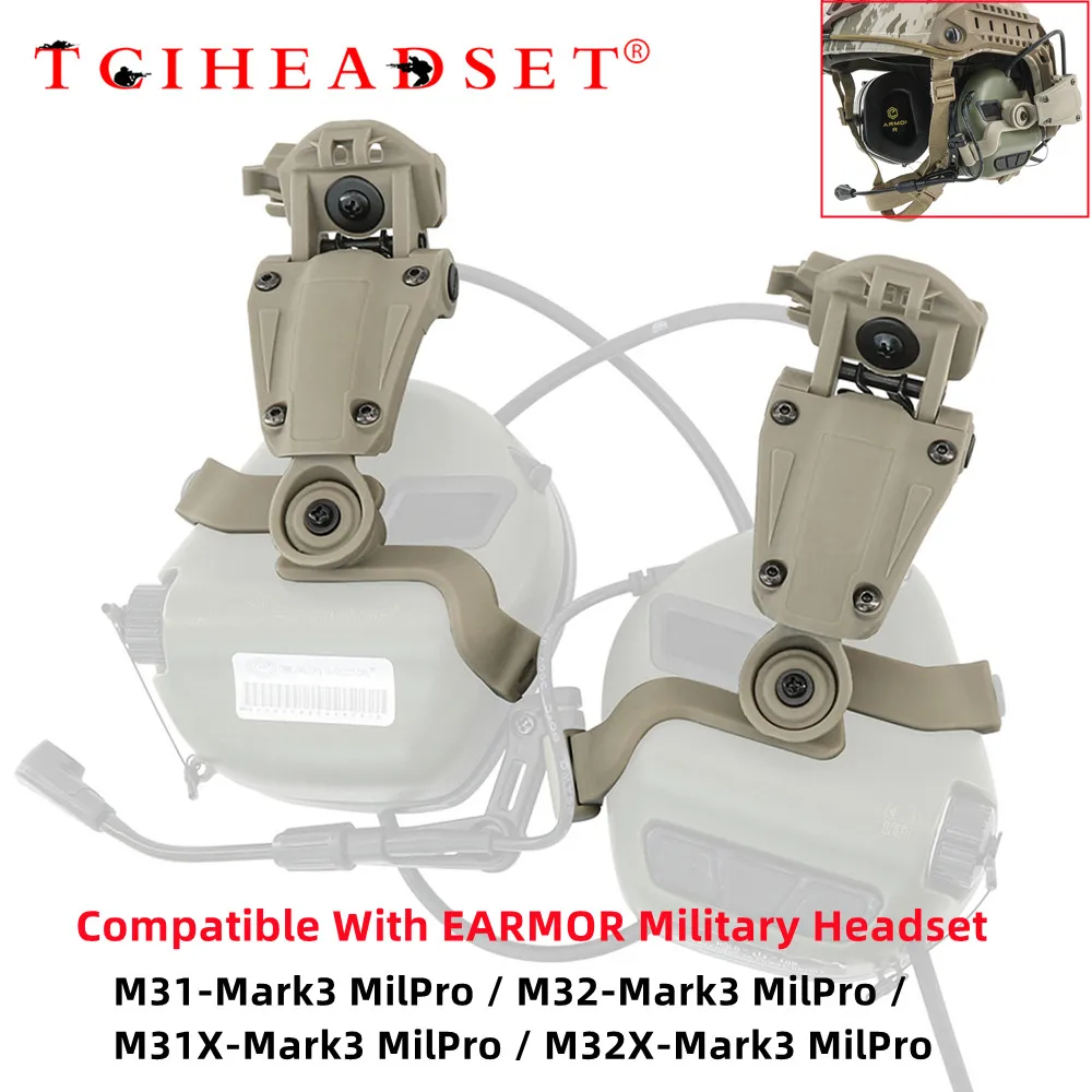 

Tactical Headphone Bracket ARC Rail Adapter for EARMOR Military Headset M31-Mark3/M32-Mark3/M31X/M32X Shooting Electronic Earmuf