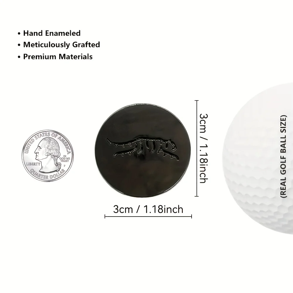 Golf Ball Mark Hat Clip Interesting golf markers with abstract tiger patterns standard magnetic hat clips for enthusiasts