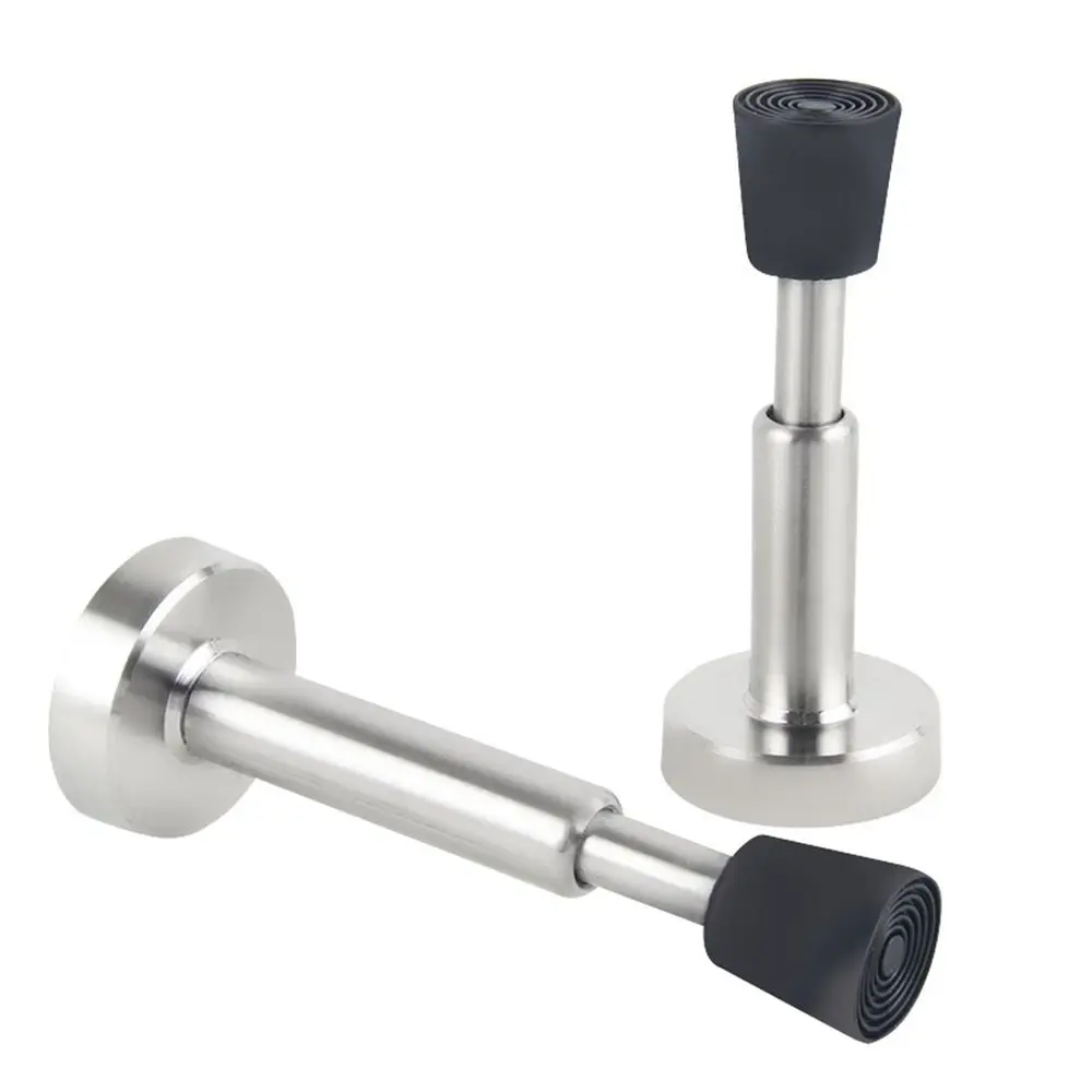 Door Stopper Wall Protectors Durable Self Adhesive Hydraulic Stainless Steel Floor Holder Home