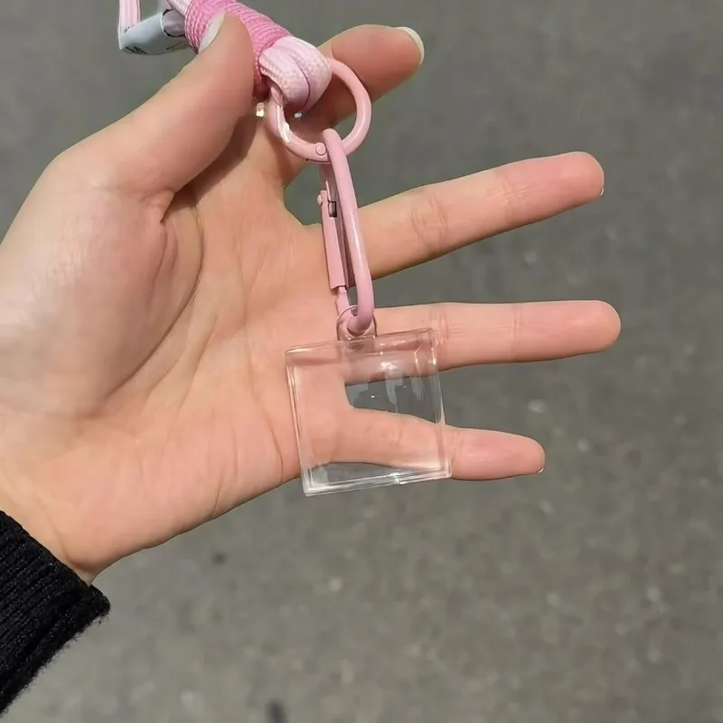 Blank Acrylic Pixel Filter Keychain Pixel Prism Lens Photography Filter Creative Pixel Mosaic Block Art Portable Pendant Keyring