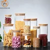Glass Jar With Lid Cookie Kitchen Storage Jars And Lids Mason Candy Spices Glass Container Wholesale Condiments Organizer 4