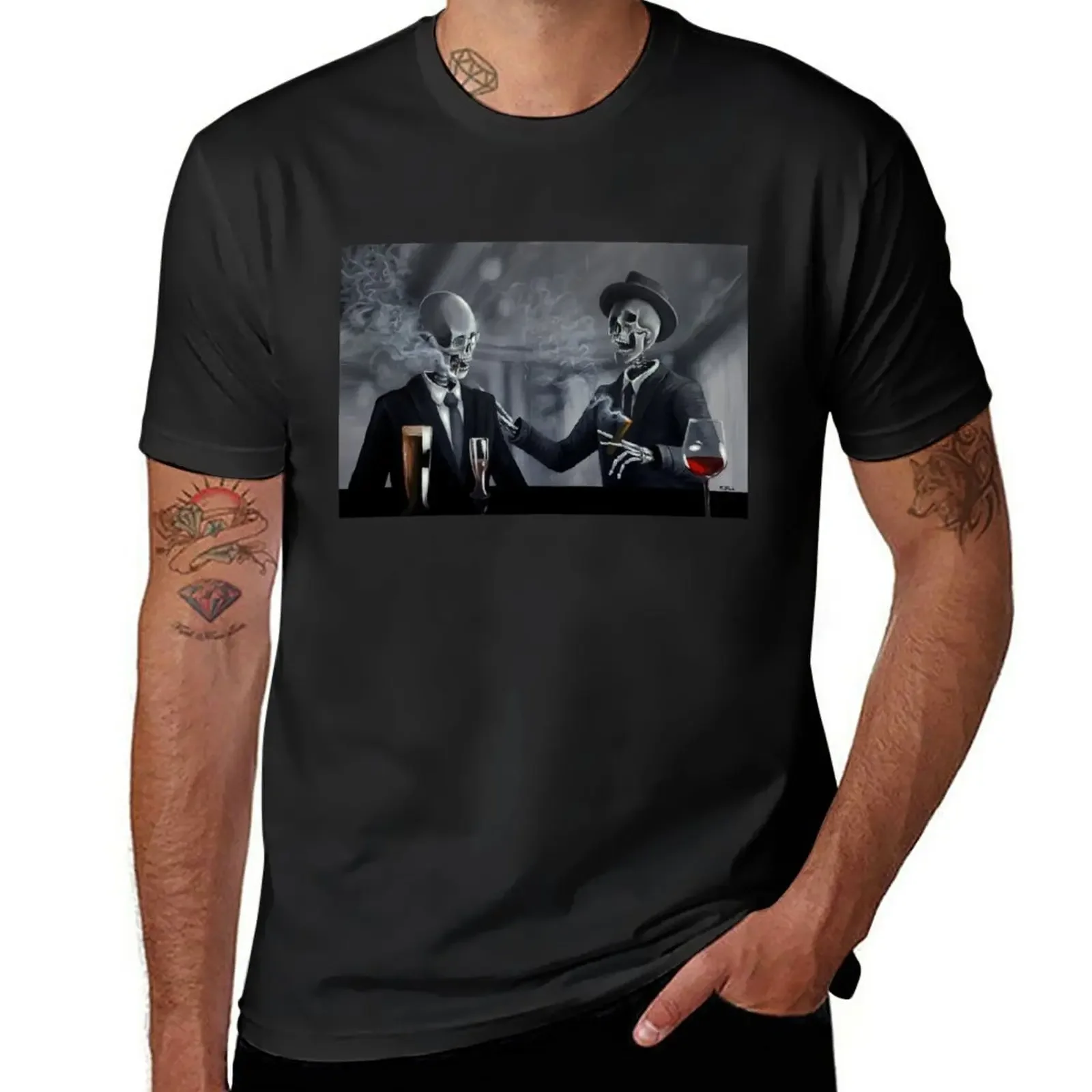 

Last Call T-Shirt plain boys whites blacks graphics Men's t-shirt