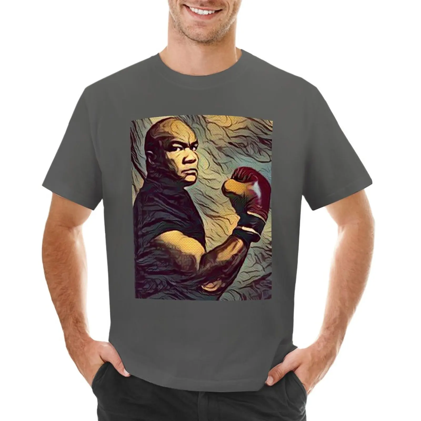 George Foreman Boxing Legend T-Shirt Anime Summer Clothes Magliette Per Uomo Cotone