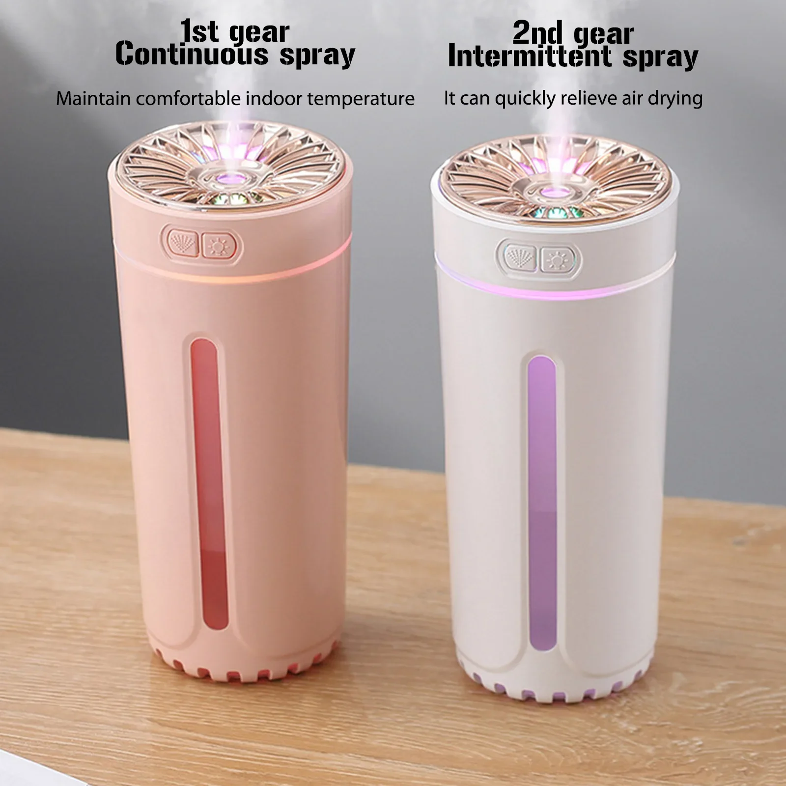 Wireless Car Air Humidifier Timing Auto-off USB Diffuser 300ml Portable Car Humidification Mist Maker Equipment for Bedside