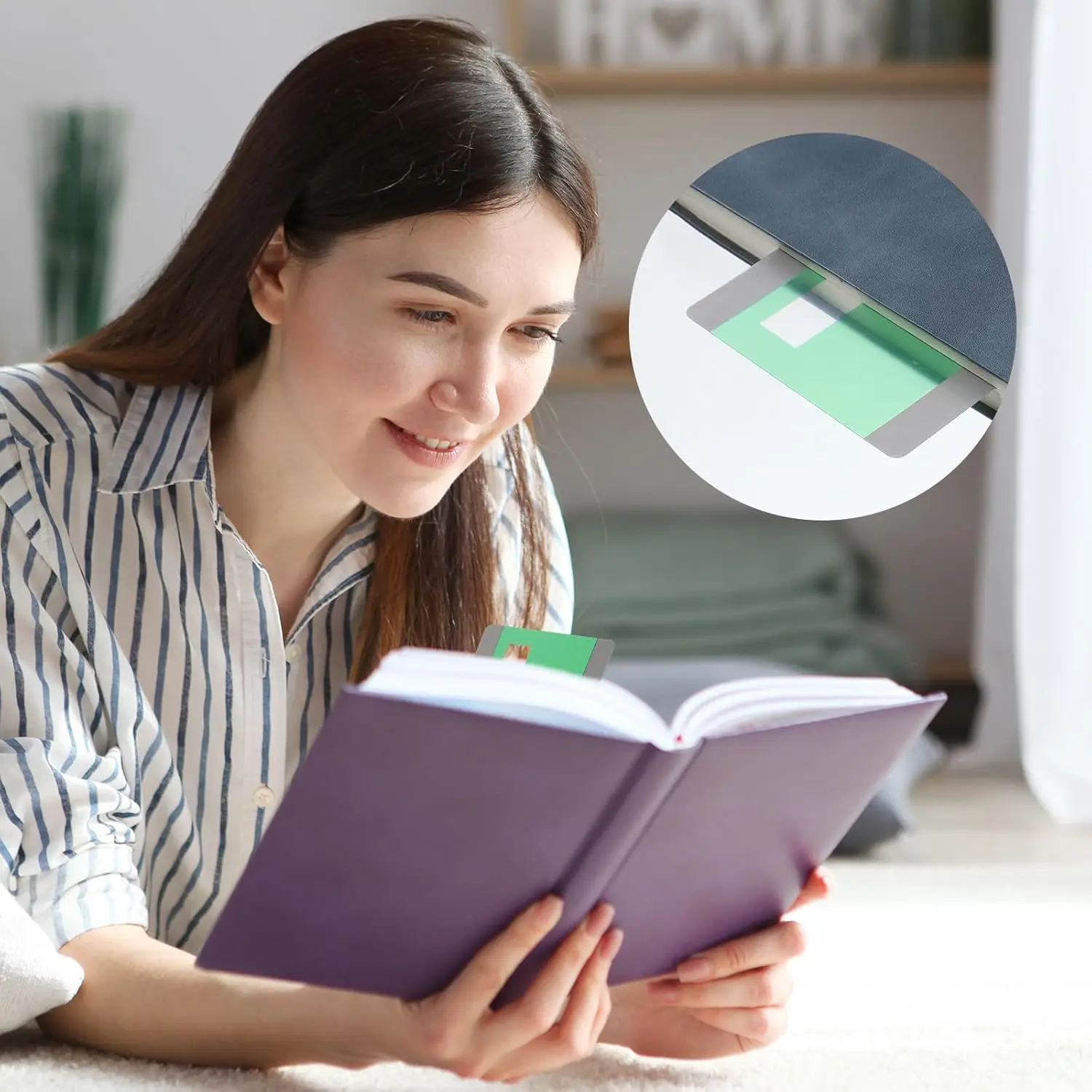 16 Pcs For Children With Reading Aid Disabilities Classroom Tools With Guided Reading Strips Colored Overlays Sky And Pure Theme - 4