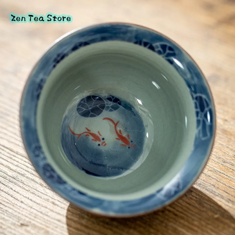 Jingdezhen Ceramic Sancai Cover Bowl Set Ailian Said Cold Kiln Handmade Tea Bowl Tea Cup Single Anti-hot