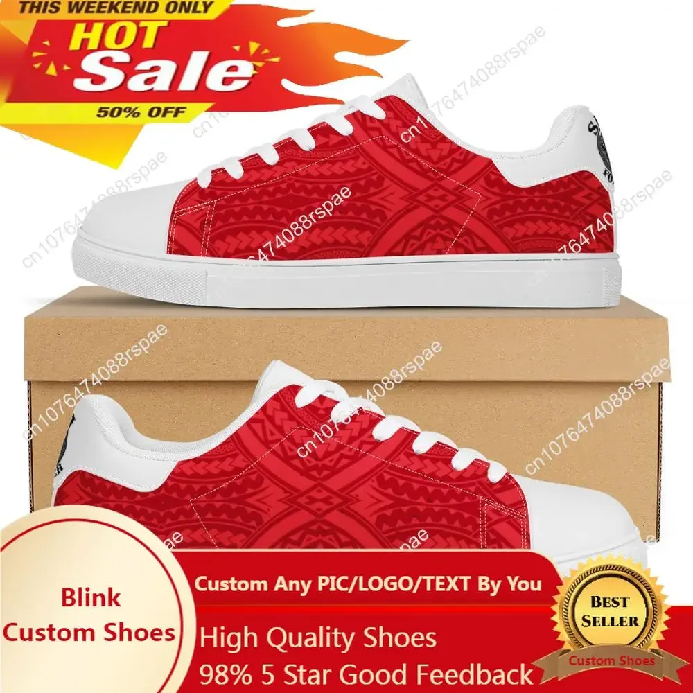 1 MOQ Polynesian Samoa Tribal Sia Flat Sneaker Samoa Logo Printing Custom Fashion Walking Sport Shoes Light Women Running Shoes