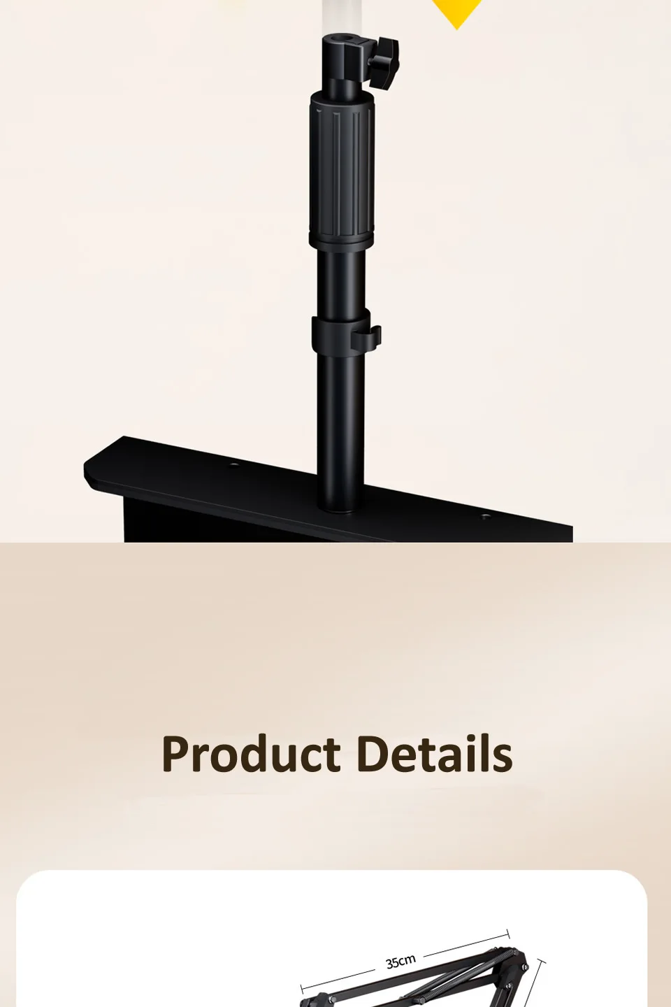 Mesa, Tablet Mount, Mini iPad, Clip grátis, telefone, 4-12,9