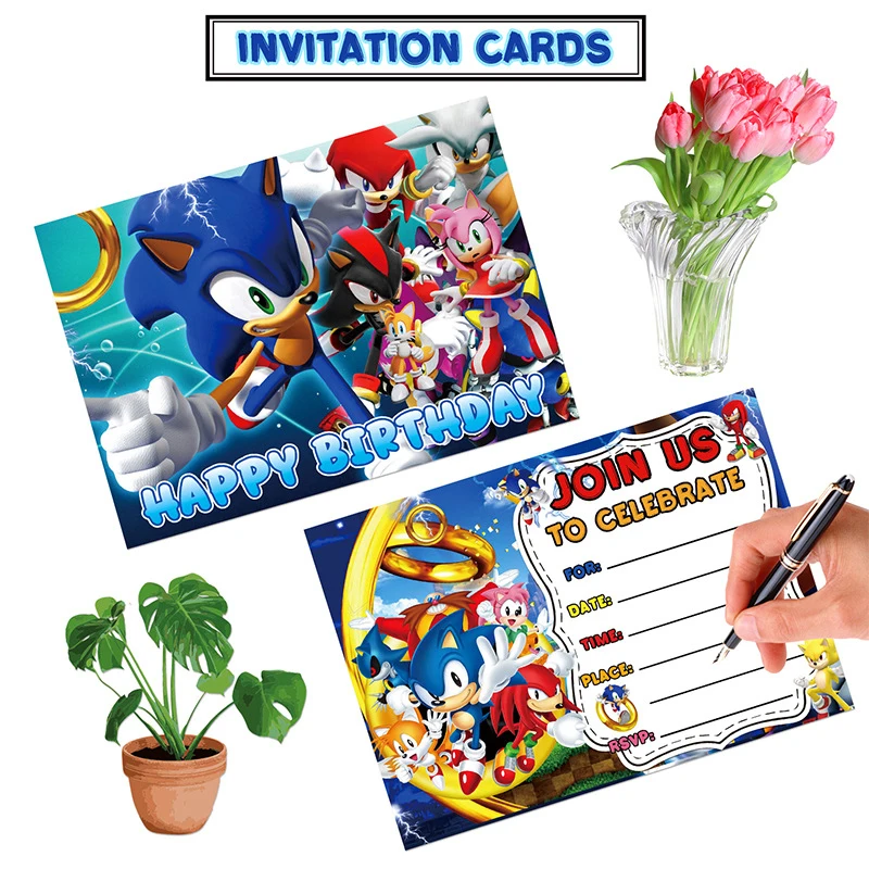 6 Cartes d'invitation Sonic™ : Deguise-toi, achat de