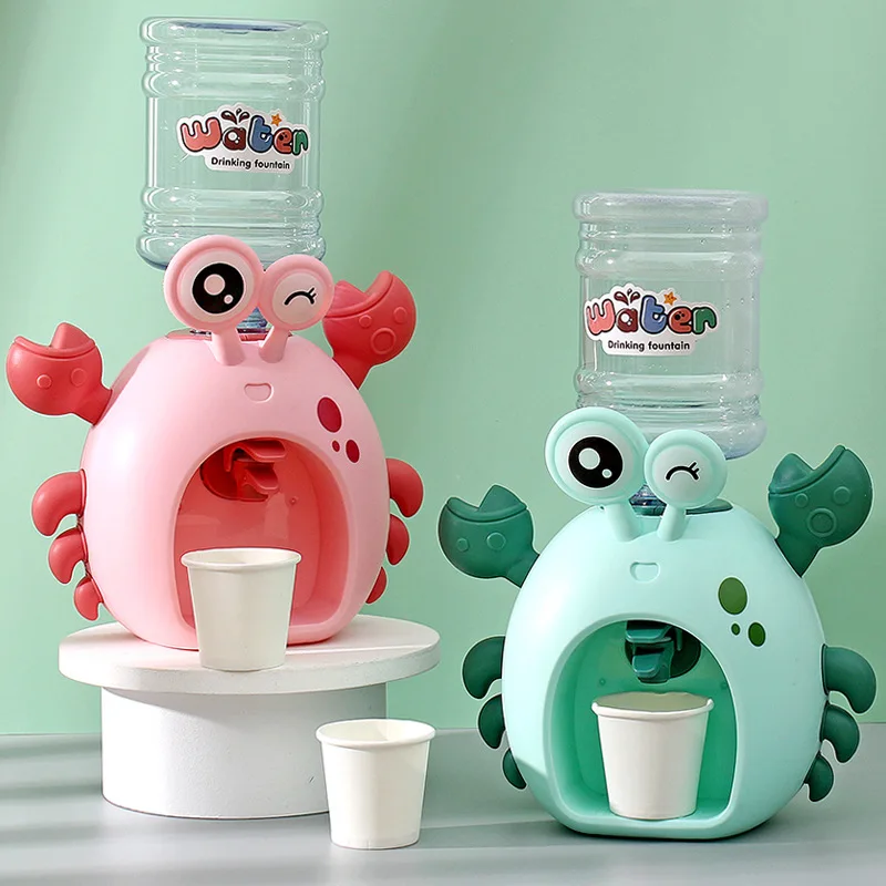 

Funny Crab Mini Water Dispenser Baby Toys Can Be Out Of Water Children's Simulation Play House Kitchen Toy Beverage Machine