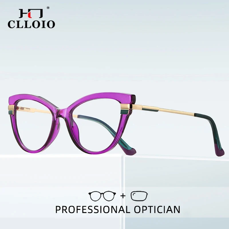 CLLOIO Women Cat Eye Reading Glasses Anti Blue Light Female Myopia Prescription Glasses Hyperopia Optical Eyeglasses reading glasses,anti blue light glasses