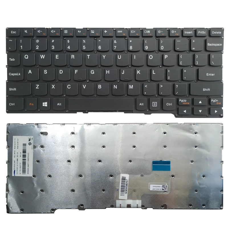 Nuovo Per Lenovo Yoga 3 11(11 ") 300-11Ibr 300-11Iby Flex 3 11 Tastiera Per Laptop Usa Nera