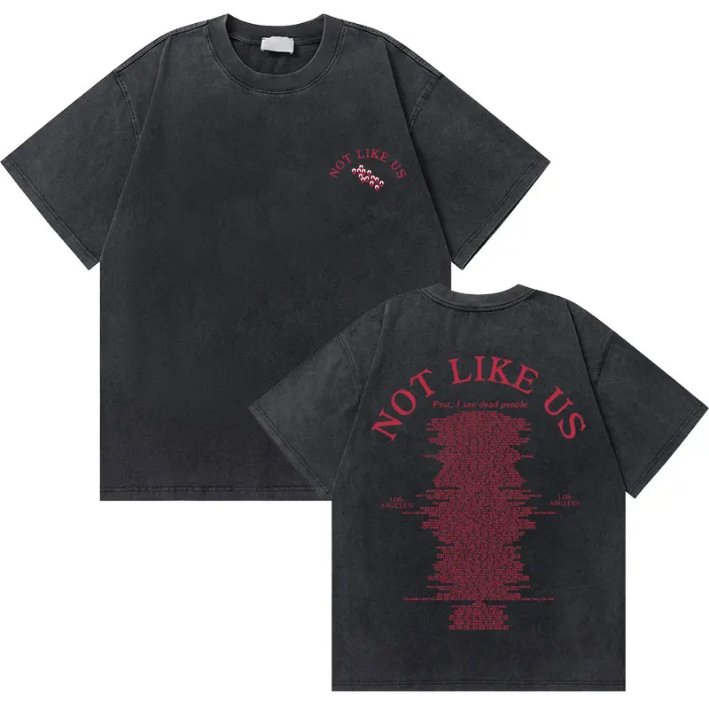 Washed Vintage Rapper Kendrick Lamar Good Kid Money Trees T-shirts Men Hip Hop Retro Oversized Tshirt Male Fashion Trend T Shirt 3
