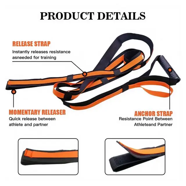 Fitness Straps for Working out Agility Speed Training Tension Ropes Fitness Equipment with Multiple D-Ring Connections for 5