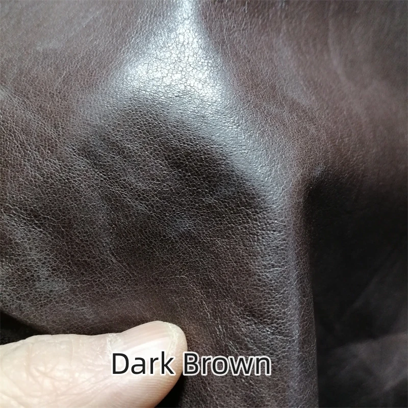 Ultra-Thin Brown Oil Wax Sheepskin Leather for DIY Handmade Projects