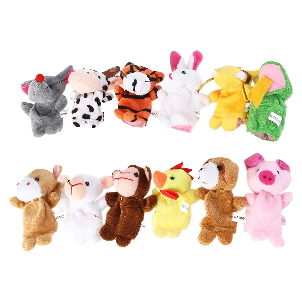 

12 Pcs Toys Finger Puppet Story Puppets Dolls Household Mini 6cm Kids Accessory Wear-resistant Preschool