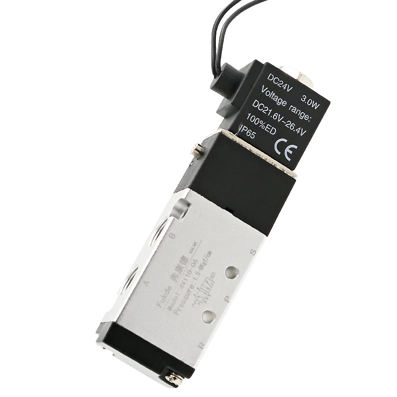 

4V110-M5 DC12V 24V AC110V 220V 2-позиционный 5-позиционный нейтральный Электрический электромагнитный клапан управления воздухом