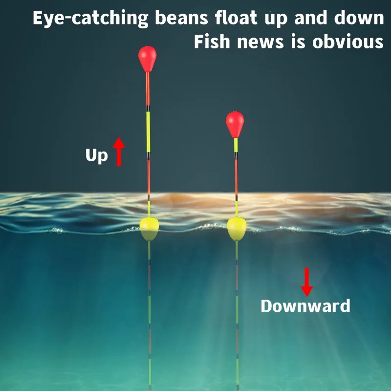 Red yellow Float Eye Catching Beans Sensitive Visualable Beans Ultra Light Fishing Signal Sender Beads Fishing Tackle Fish Tools fishing floats fishing float fishing tackle fishing bobber fishing buoy