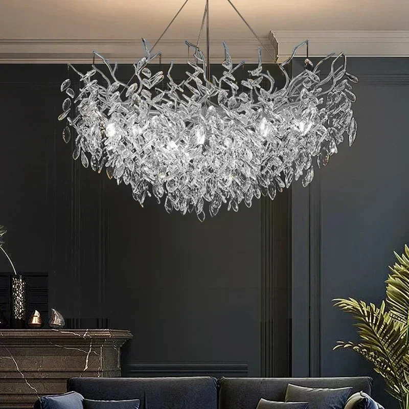 Luxury Modern Crystal Ceiling Chandelier Led Pendant Lamp Dining Living Room Bedroom Home Decor Wall Light Hanging Light Fixture led chandelier ceiling chandelier art lighting fixtures