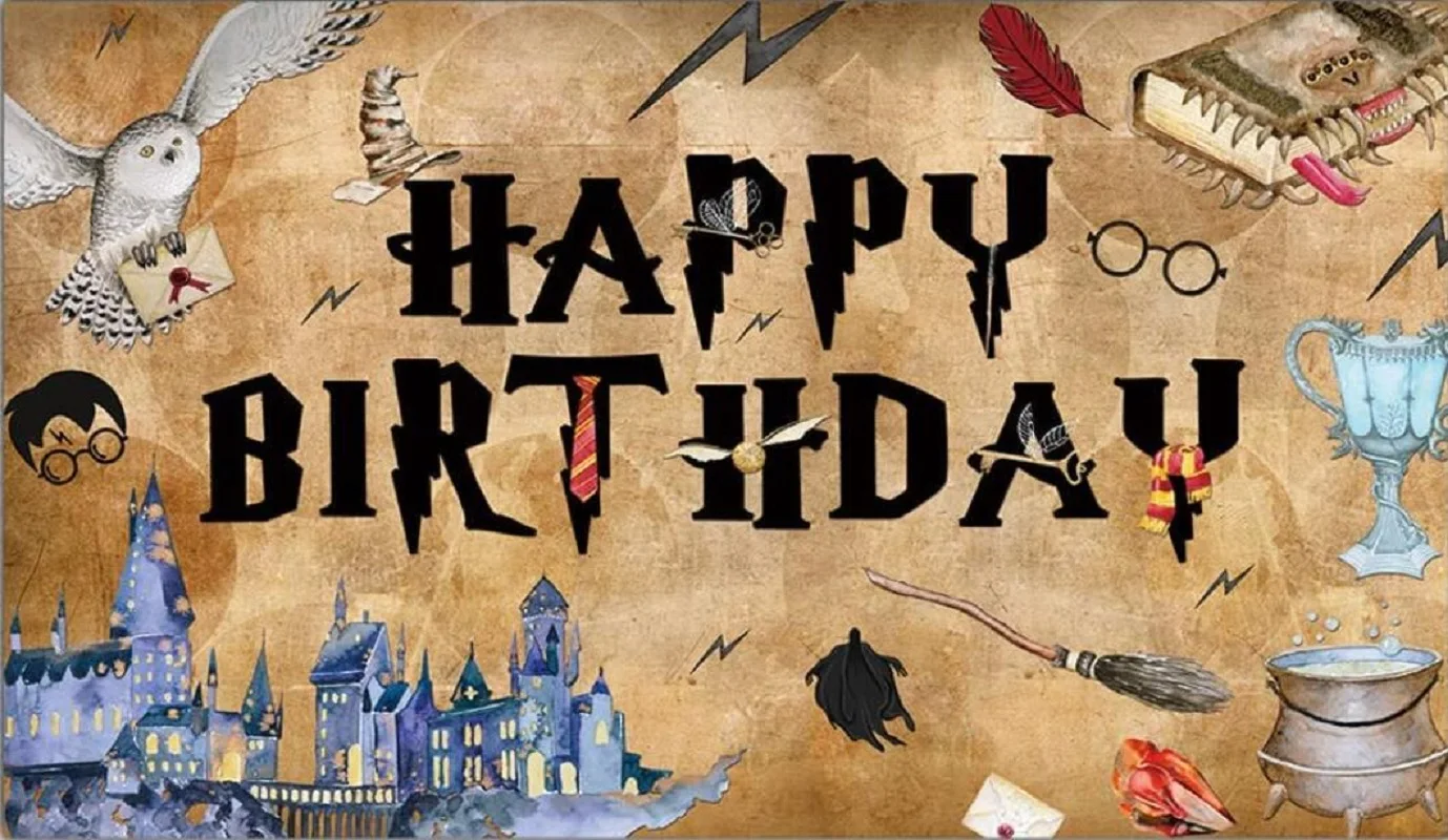 Harry Potter Happy birthday background birthday party decoration