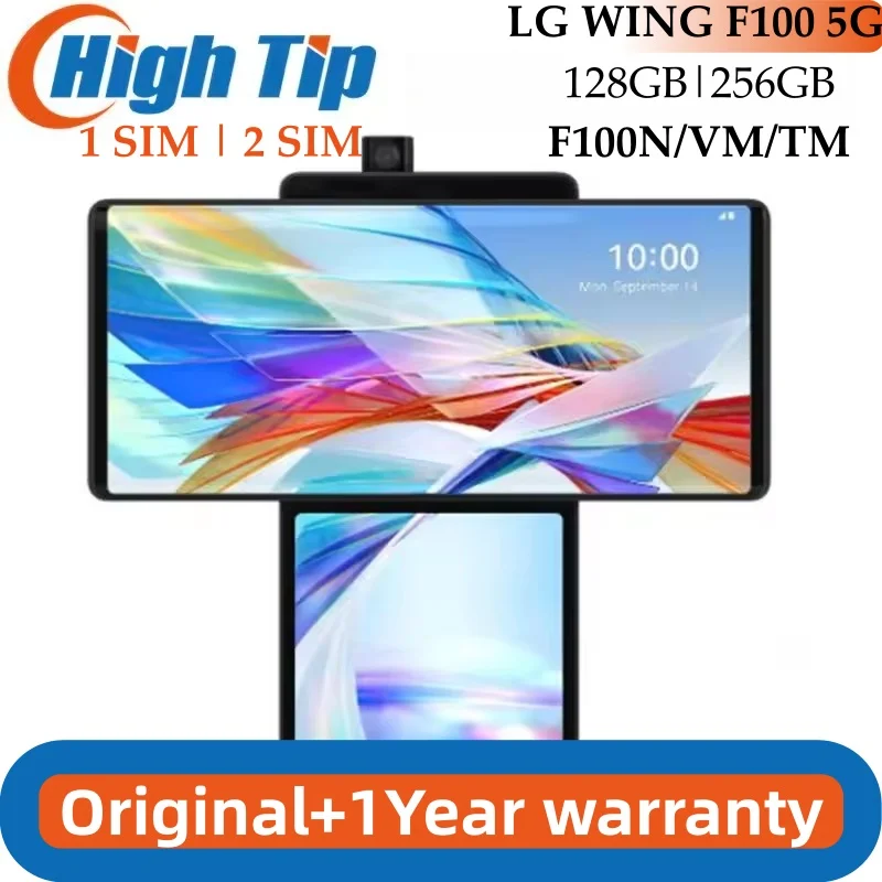 Unlocked Original LG WING 5G CellPhone F100VM F100TM F100N F100 4G