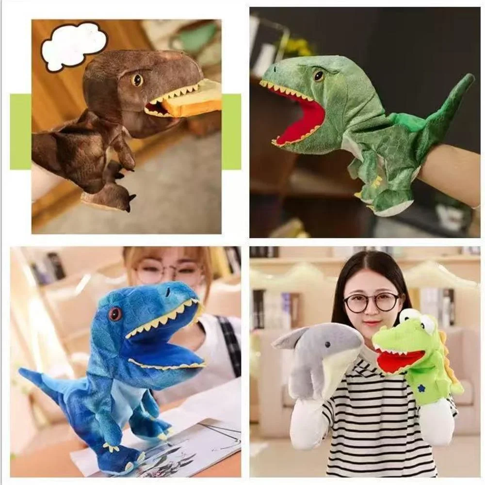 20-35cm 실리콘 공룡 손인형 동물 손인형 사실적인 생일 학생 선물
