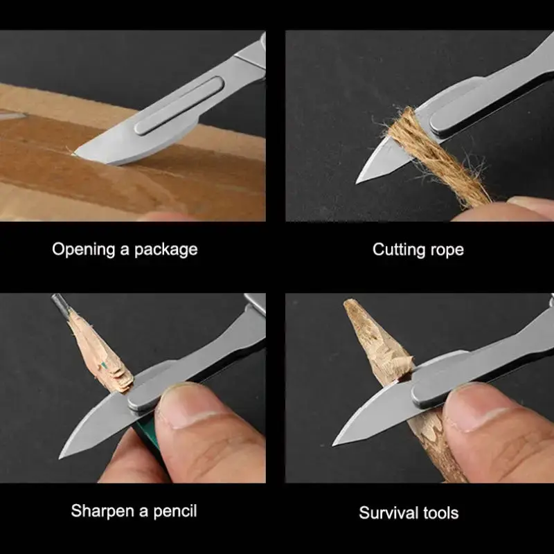 다기능 아트 나이프, 접이식 수술용 손잡이, 휴대용 호신용, 날카로운, 개봉, 포장 풀기, 익스프레스 키체인