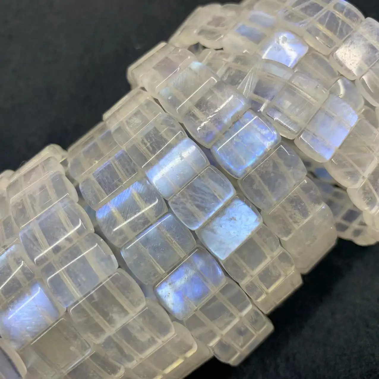 

Blue Rainbow Moonstone Bracelet Natural Stone Jewelry Bangle For Woman For Gift Wholesale !