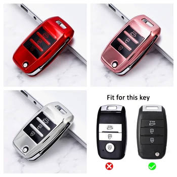 Custodia per chiave auto Shell per Kia Rio QL Sportage Ceed Cerato Sorento K2 K3 K4 K5 accessori per la protezione della chiave pieghevole a distanza