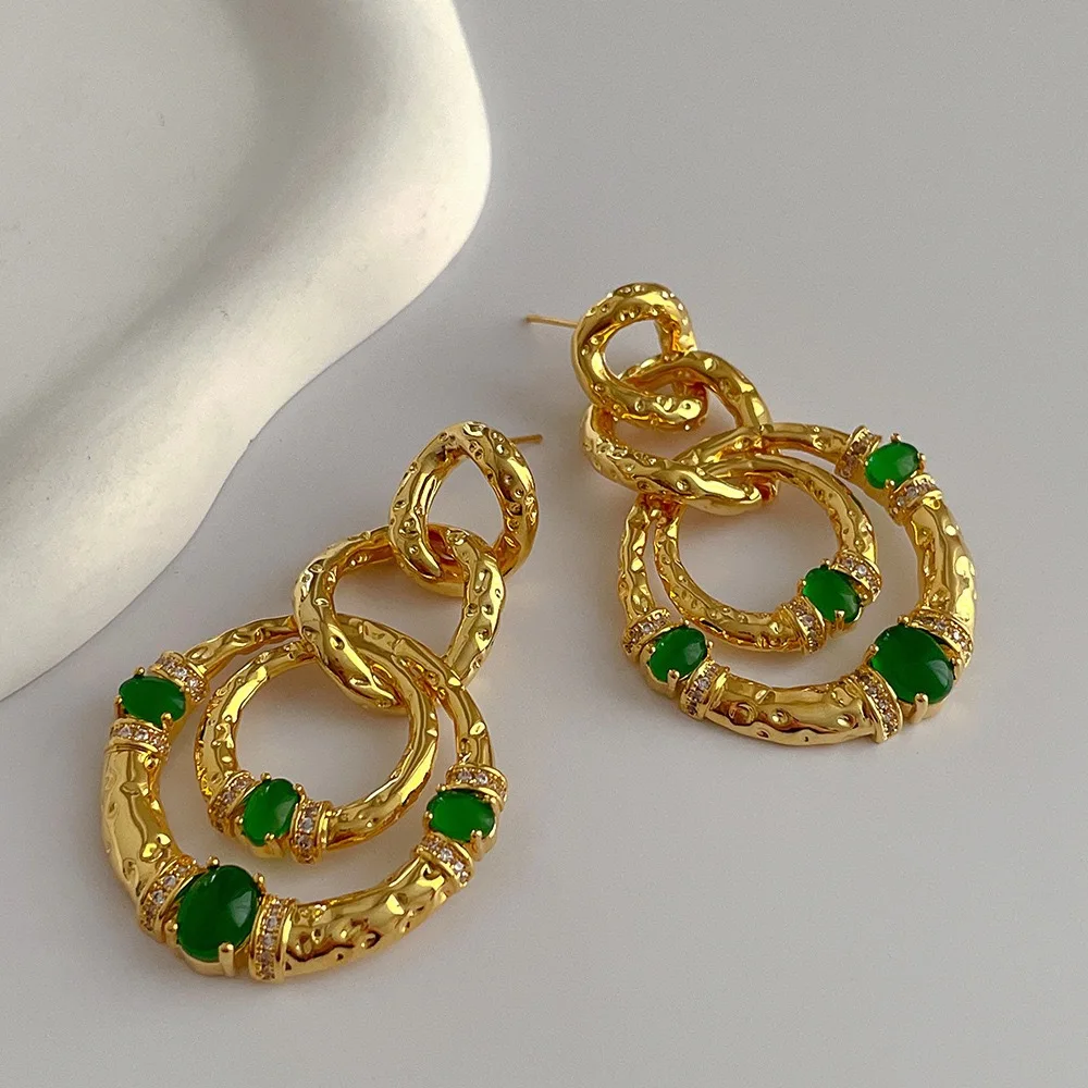 

2023 новые роскошные большие круглые висячие серьги в дубайском стиле с полным кубическим цирконием для женщин модные свадебные серьги высокого качества