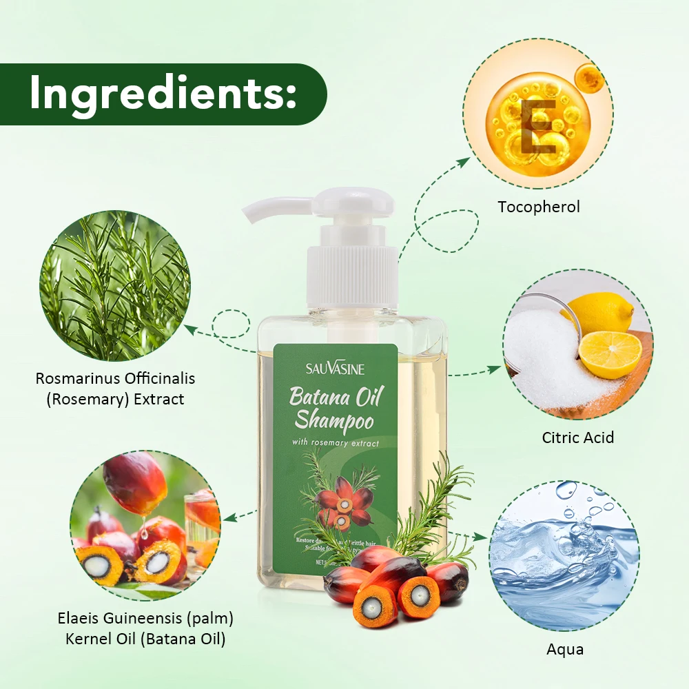 Natural Hair Growth Shampoo for Damaged Hair with Rosemary Extract
