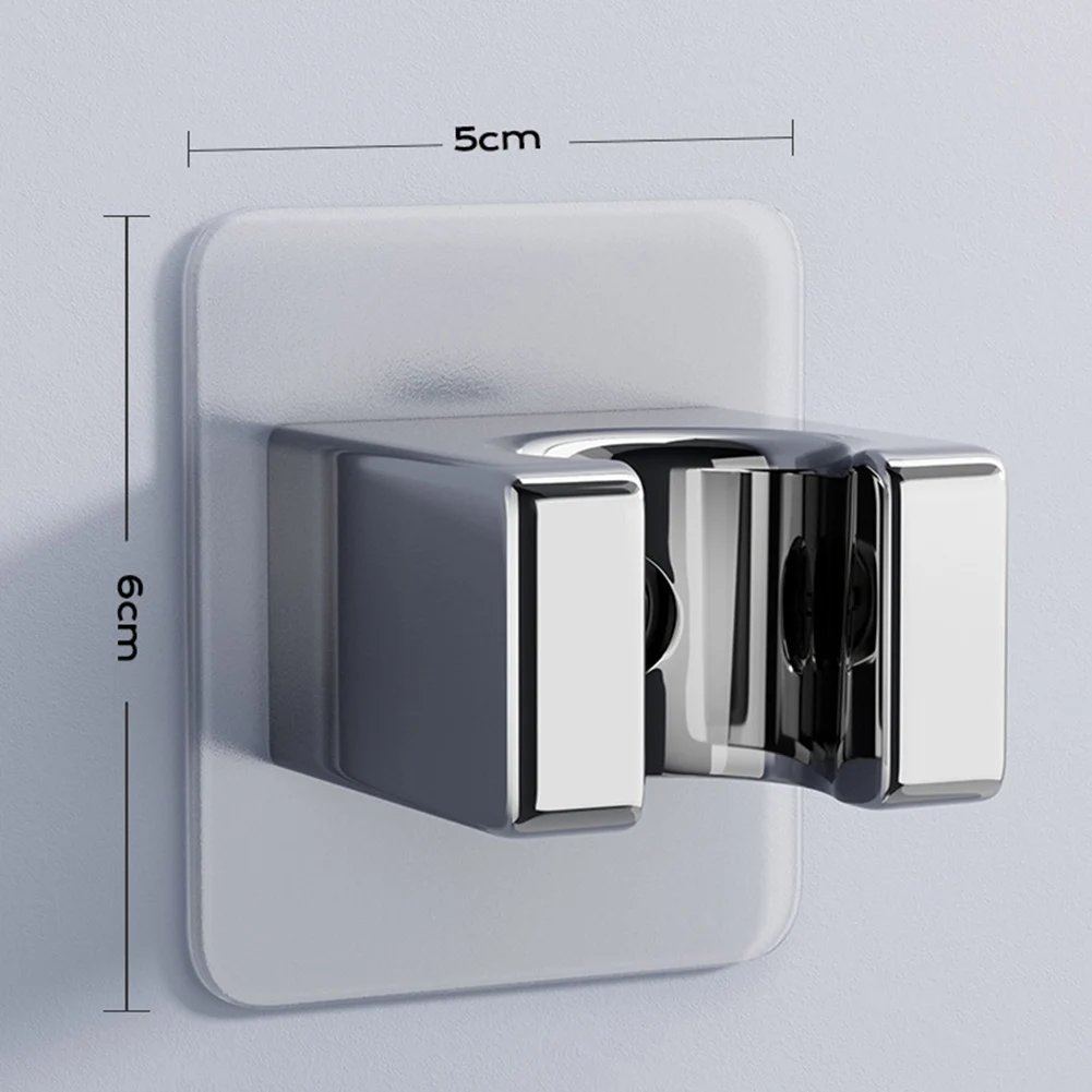 Adjustable Shower Holder Polished Handheld Shower Head Holder Punch-Free Bathroom Wall Mount Bracket Fixing Accessories