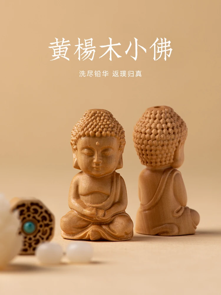 Boxwood Buddha Blessing Life Automobile Hanging Ornament Car Interior Hanging Accessories Bodhi Lotus Mirror Pendant