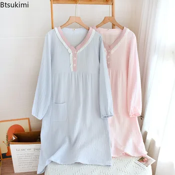 Cotton Yarn Crepe Fabric Nightdress 1