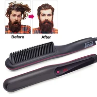 Heating Straightening Comb Hair Straightener Brush Men Quick Beard Straightener Brush Beard Comb Styling Iron Smoothing Comb 1