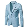 Royal Blue Blazer Men Casual Suit Solid Colour Mens Blazers Jacket Coat XXXL Size Single Button B10 5