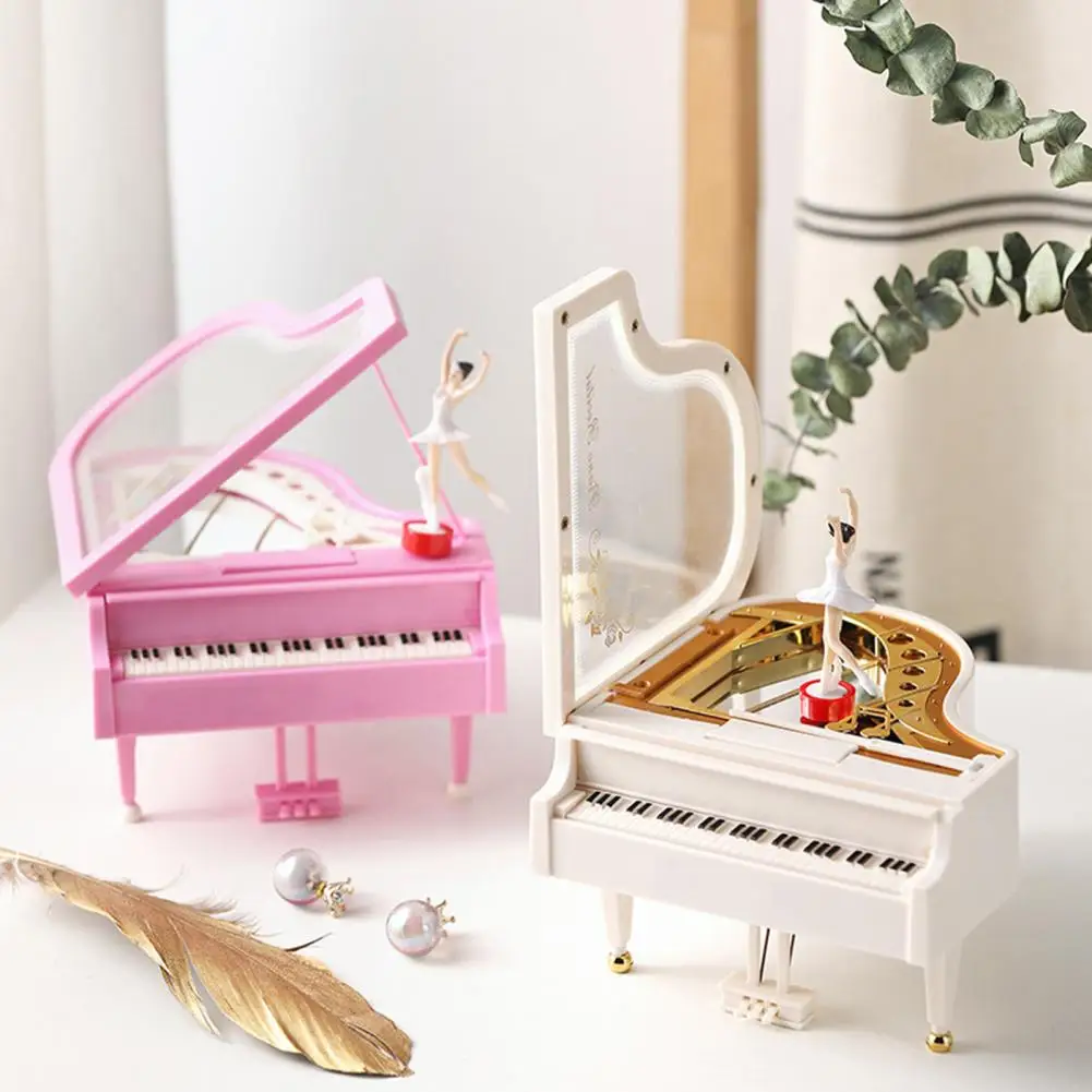 !!Music Box Ornament Birthday Gift Classical Ballerina Dancing Girl Piano Music Jewelry Box for Dressing Table
