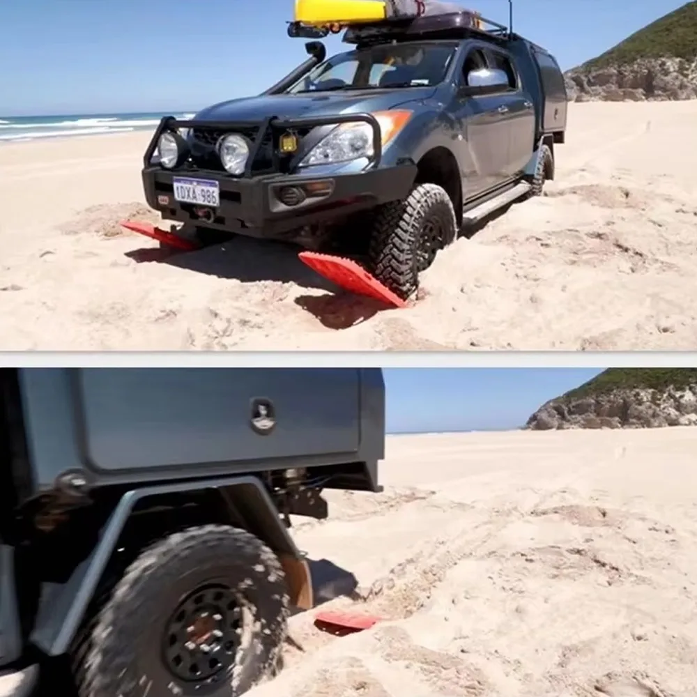 Super-Tough High Strength PP Car Off Road Accessories Traction Boards Rail Recovery Emergency Rescue Tool Snow SandMud 1/2Pcs