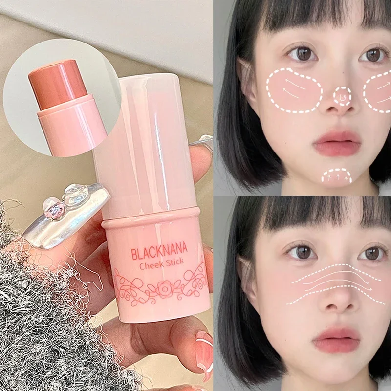 1 Pz Cremoso Guancia Blush Stick Peachy Contouring Fard Duraturo Trucco Nutriente Impermeabile Illuminante Rouge Cosmetico Per Le Donne