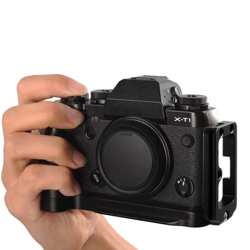 Fuji X-T1カメラ用Fujifilm-lブラケット、ハンドグリップ