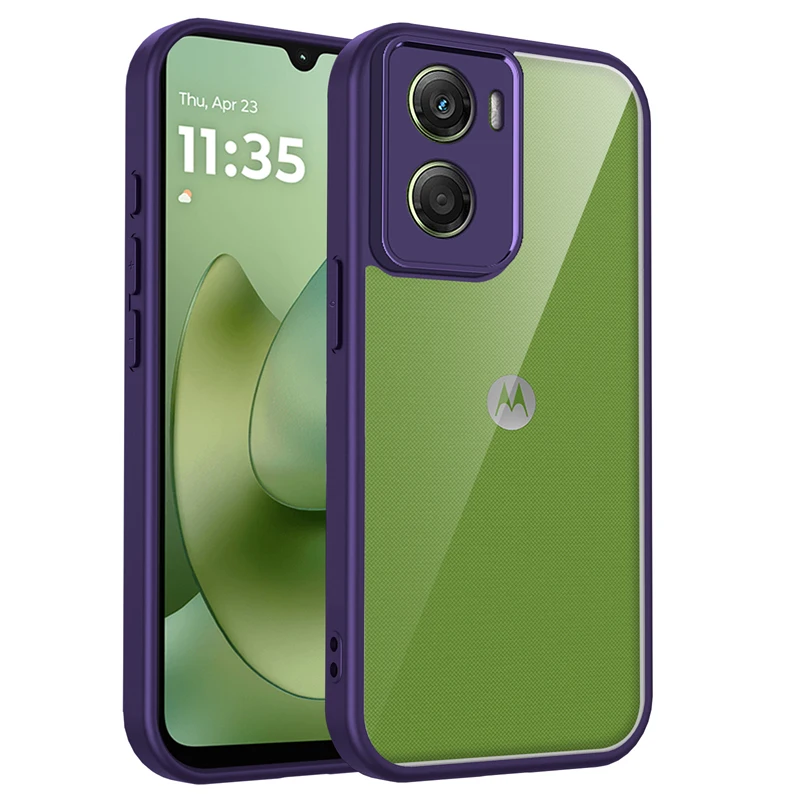 Transparent Silicone Shockproof Phone Case Cover with PC Back and TPU Bumper