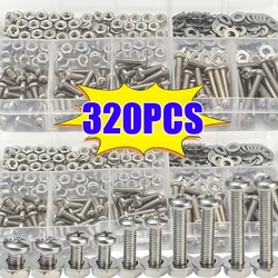Enhanced Hex Nut and Bolt Set - 320 - Piece Durable Metric Hardware Collection for DIY Projects and Repairs (320pcs)