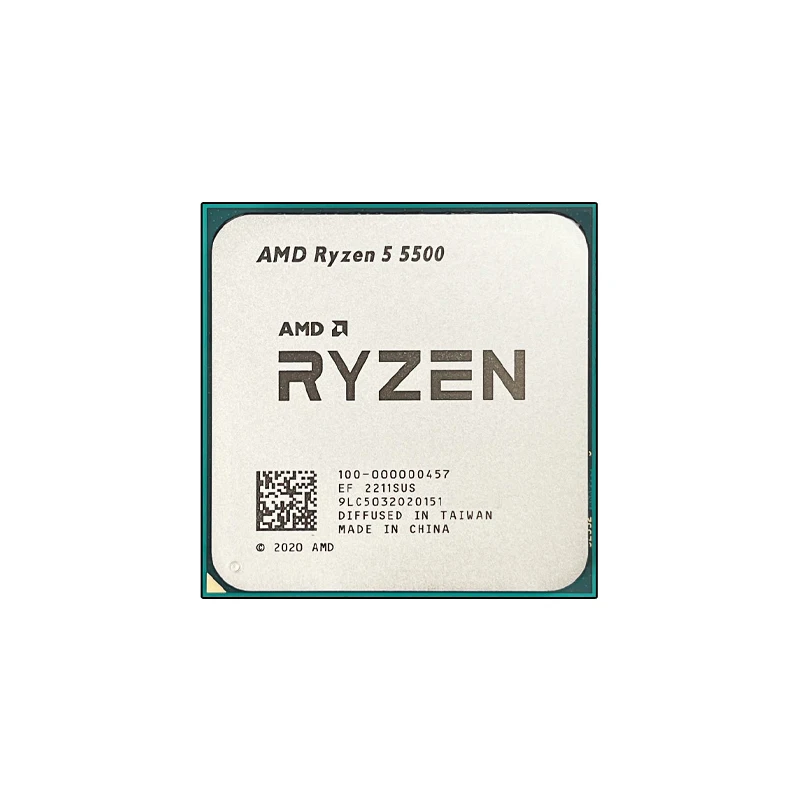 CPU Processor AMD Ryzen 5 5500 6-Core Socket AM4 65W Desktop Game Computer Without Cooler Fan