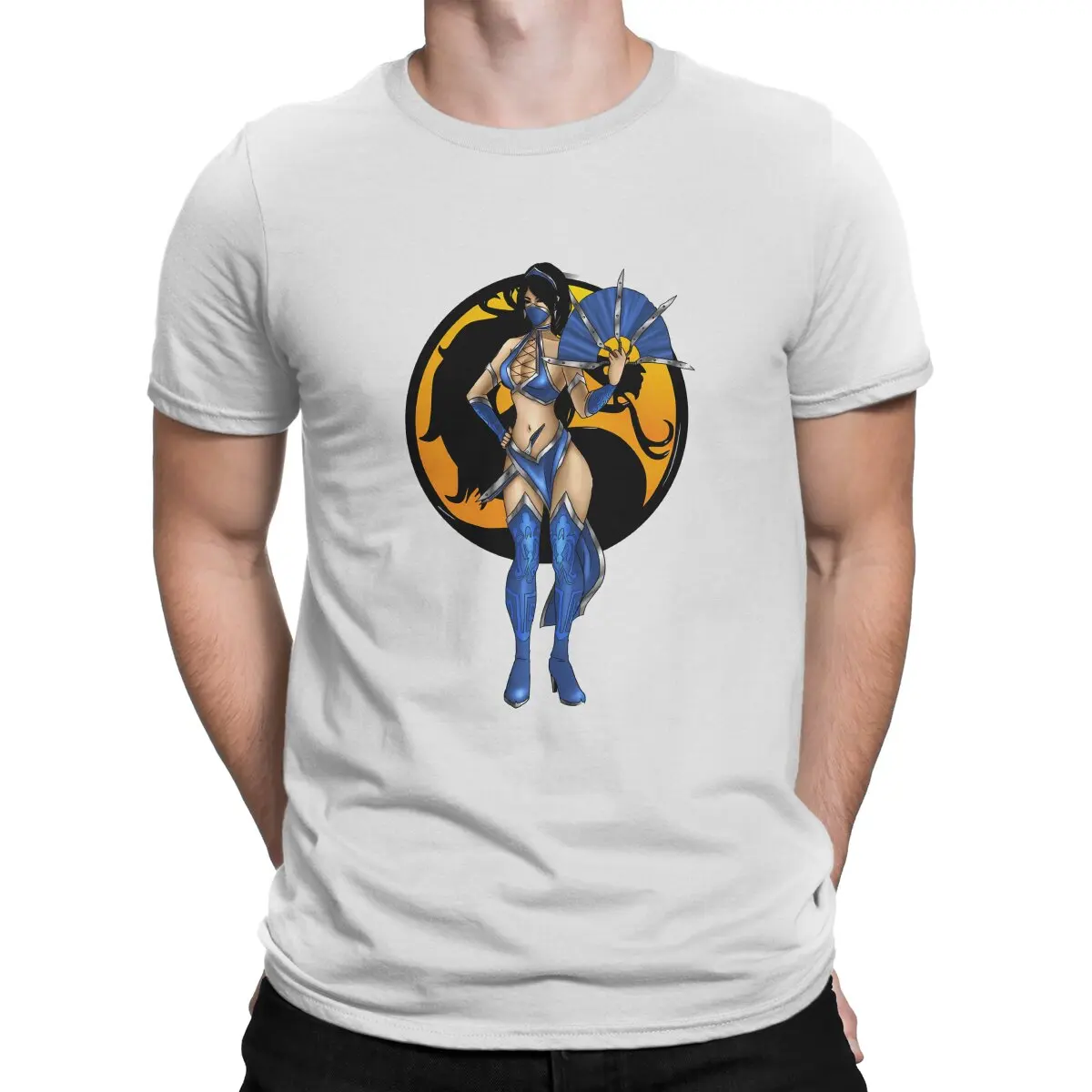 

Футболка Kitana из полиэстера, Приталенная футболка Mortal Kombat, высокое качество, креативная графическая футболка